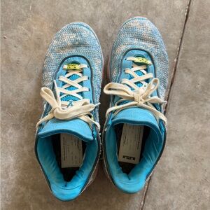 Nike LeBron 20s Blue Knit Lace-Up Basketball Sneakers